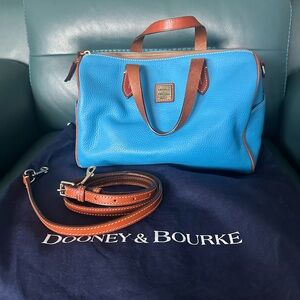 Dooney & Bourke Blue and Brown Duffel Bag